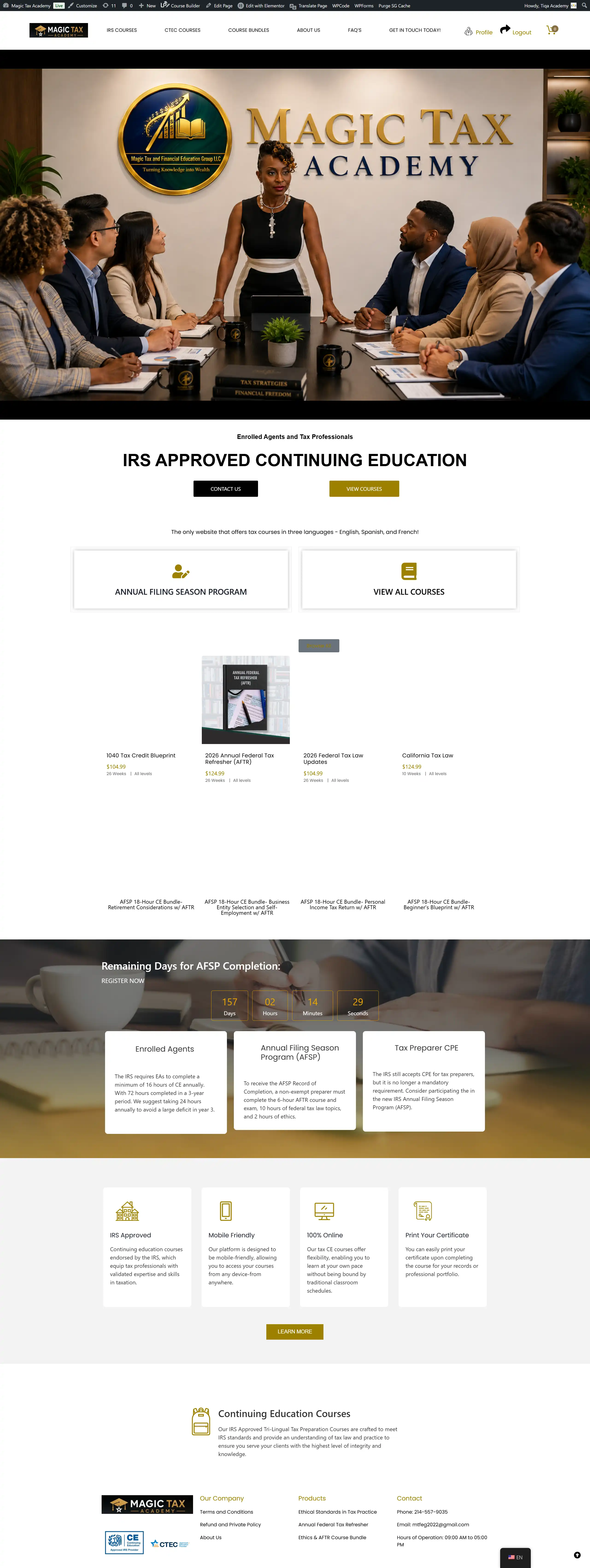 Magic Tax Academy - WordPress project by John Carlo Salazar